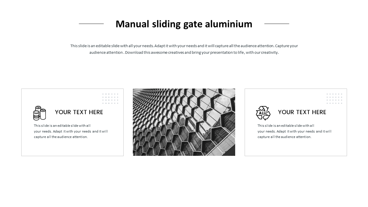 manual sliding gate aluminum
